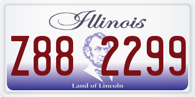 IL license plate Z882299