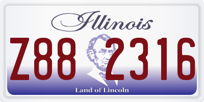 IL license plate Z882316