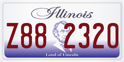 IL license plate Z882320