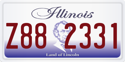 IL license plate Z882331