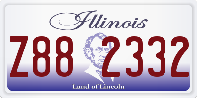 IL license plate Z882332