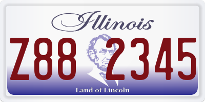 IL license plate Z882345