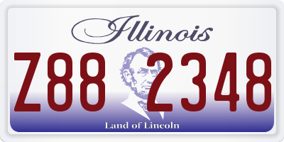 IL license plate Z882348
