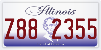 IL license plate Z882355