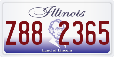 IL license plate Z882365