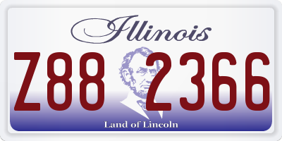IL license plate Z882366