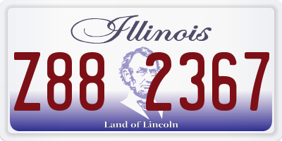 IL license plate Z882367