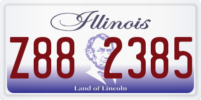 IL license plate Z882385