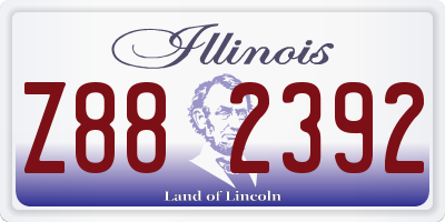 IL license plate Z882392