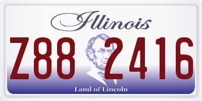 IL license plate Z882416