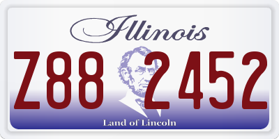IL license plate Z882452