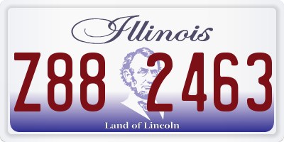IL license plate Z882463