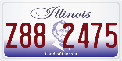 IL license plate Z882475