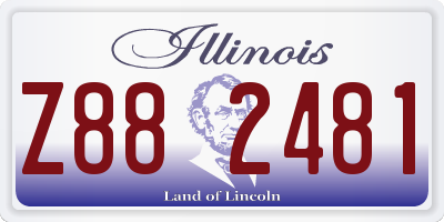 IL license plate Z882481