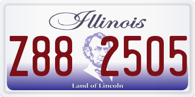 IL license plate Z882505