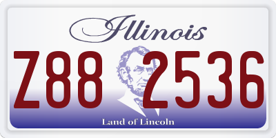 IL license plate Z882536