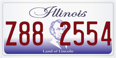 IL license plate Z882554