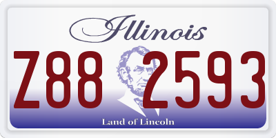 IL license plate Z882593