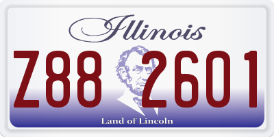 IL license plate Z882601