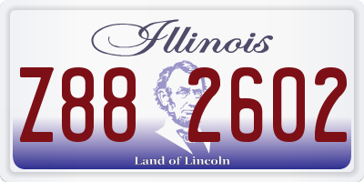 IL license plate Z882602