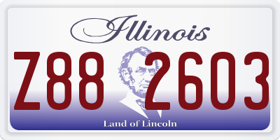 IL license plate Z882603