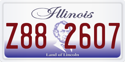 IL license plate Z882607