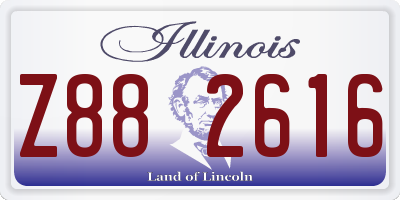 IL license plate Z882616