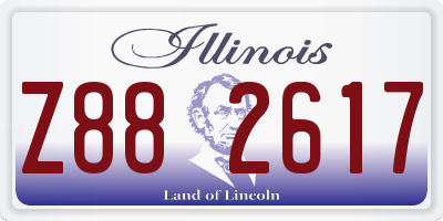 IL license plate Z882617
