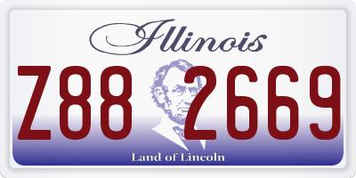 IL license plate Z882669