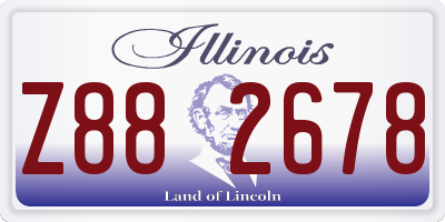 IL license plate Z882678