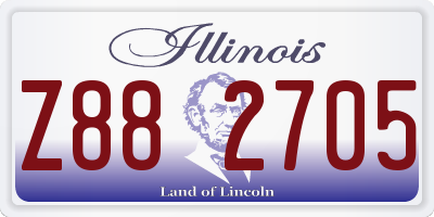 IL license plate Z882705