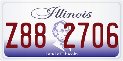 IL license plate Z882706