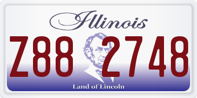 IL license plate Z882748