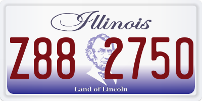 IL license plate Z882750
