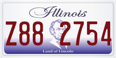 IL license plate Z882754