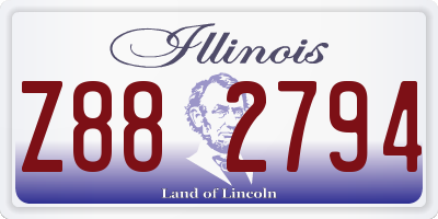 IL license plate Z882794