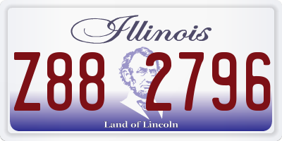 IL license plate Z882796