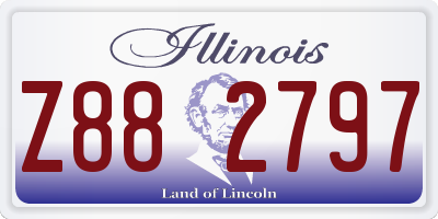 IL license plate Z882797
