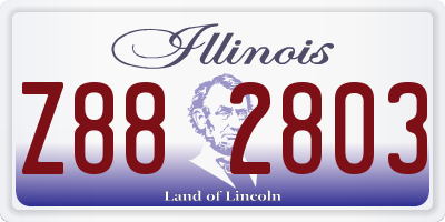 IL license plate Z882803