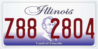 IL license plate Z882804