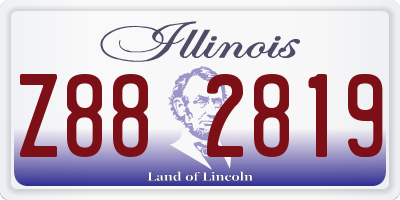 IL license plate Z882819