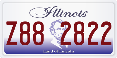 IL license plate Z882822