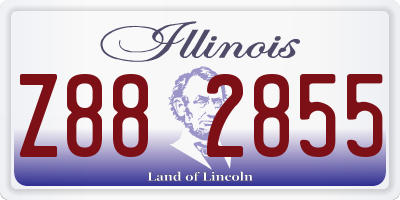 IL license plate Z882855
