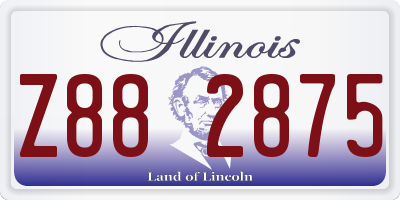 IL license plate Z882875