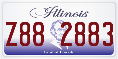 IL license plate Z882883