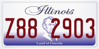 IL license plate Z882903