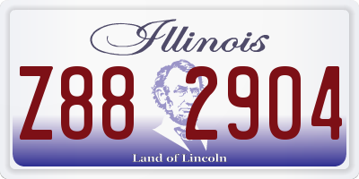 IL license plate Z882904