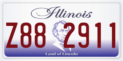 IL license plate Z882911