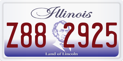 IL license plate Z882925