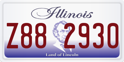 IL license plate Z882930